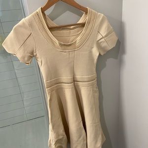 Designer Ivory/Yellow mini dress